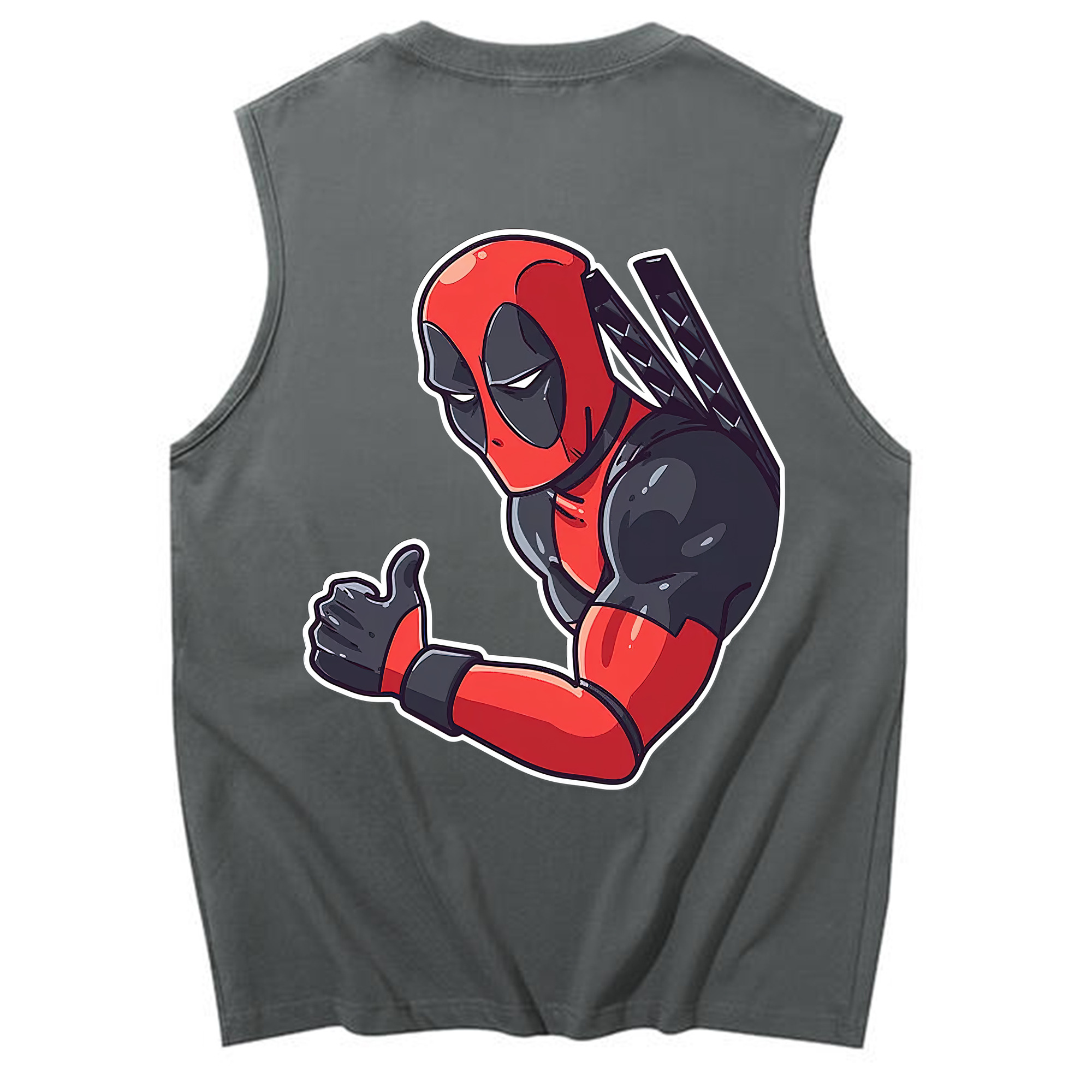 （画像用） Deadpool デッドプール コットン100％タンクトップ（背面プリント）